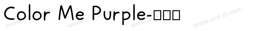 Color Me Purple字体转换